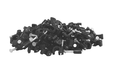 Your Cable Store 100 Pack Black Nail In Ethernet Cable Clips 6mm