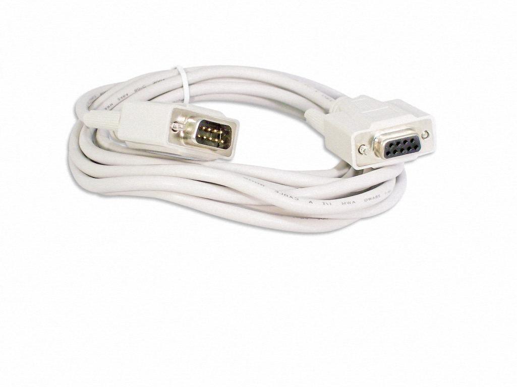 YCS Basics 10 Foot DB9 9 Pin Serial / RS232 Male / Female Extension Cable