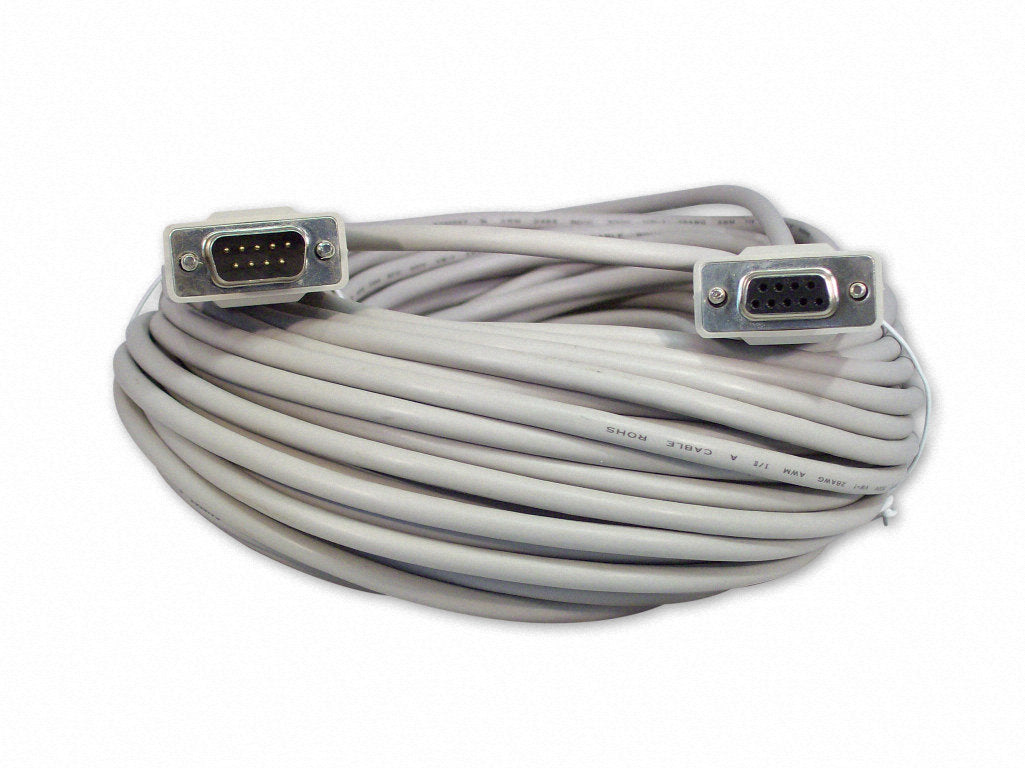 YCS Basics 100 Foot DB9 9 Pin Serial / RS232 Male / Female Extension Cable