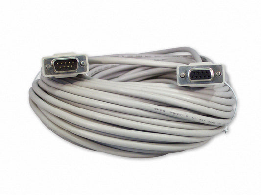 YCS Basics 100 Foot DB9 9 Pin Serial / RS232 Male / Female Extension Cable