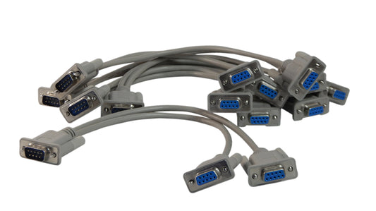 Your Cable Store 5 Pack Your Cable Store 1 foot DB9 9 Pin Serial Splitter Cable 1 Male To 2 Female.