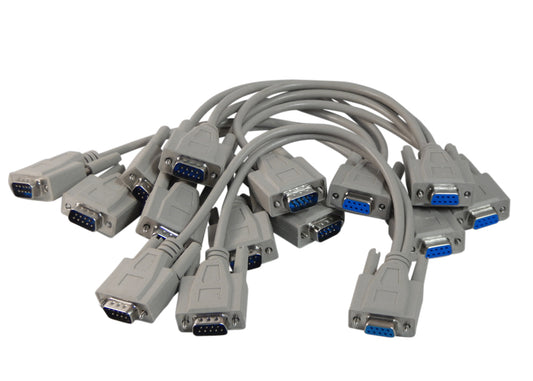 Your Cable Store 5 Pack Your Cable Store 1 foot DB9 (9 pin serial port) Splitter Cable. 1 Female to 2 male.