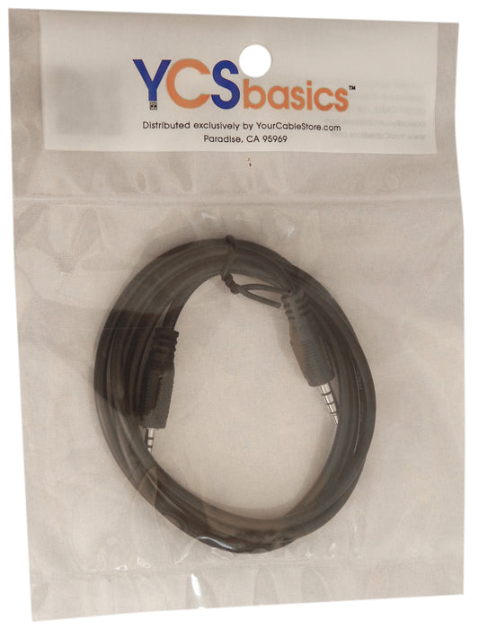 YCS Basics 3 foot 2.5mm male to 3.5 male 4 conductor