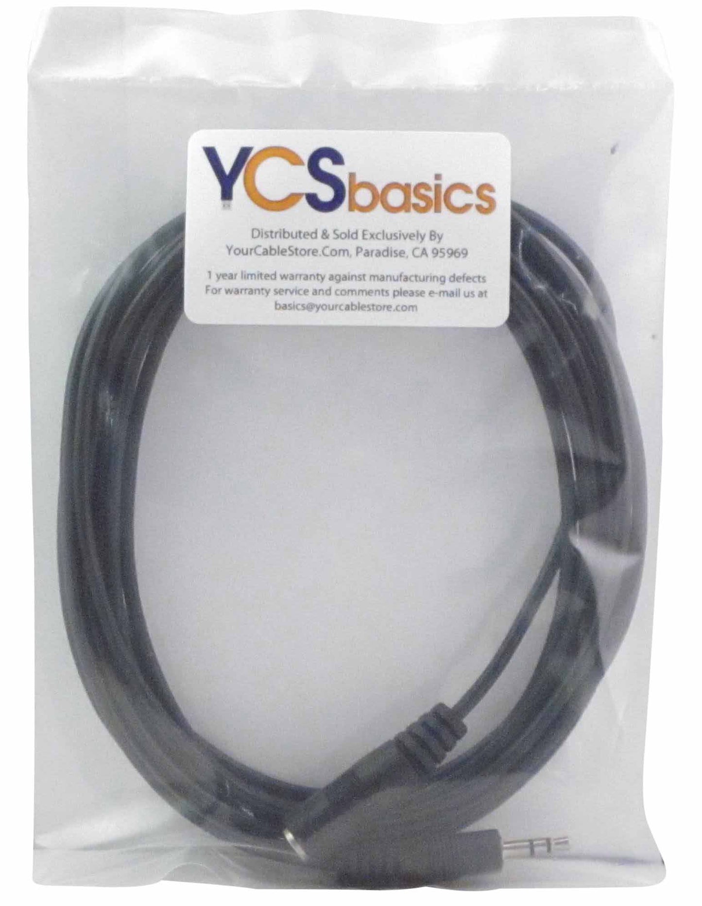 YCS Basics 12 Foot AUX Cable 3.5mm Stereo Headphone Extension Cable