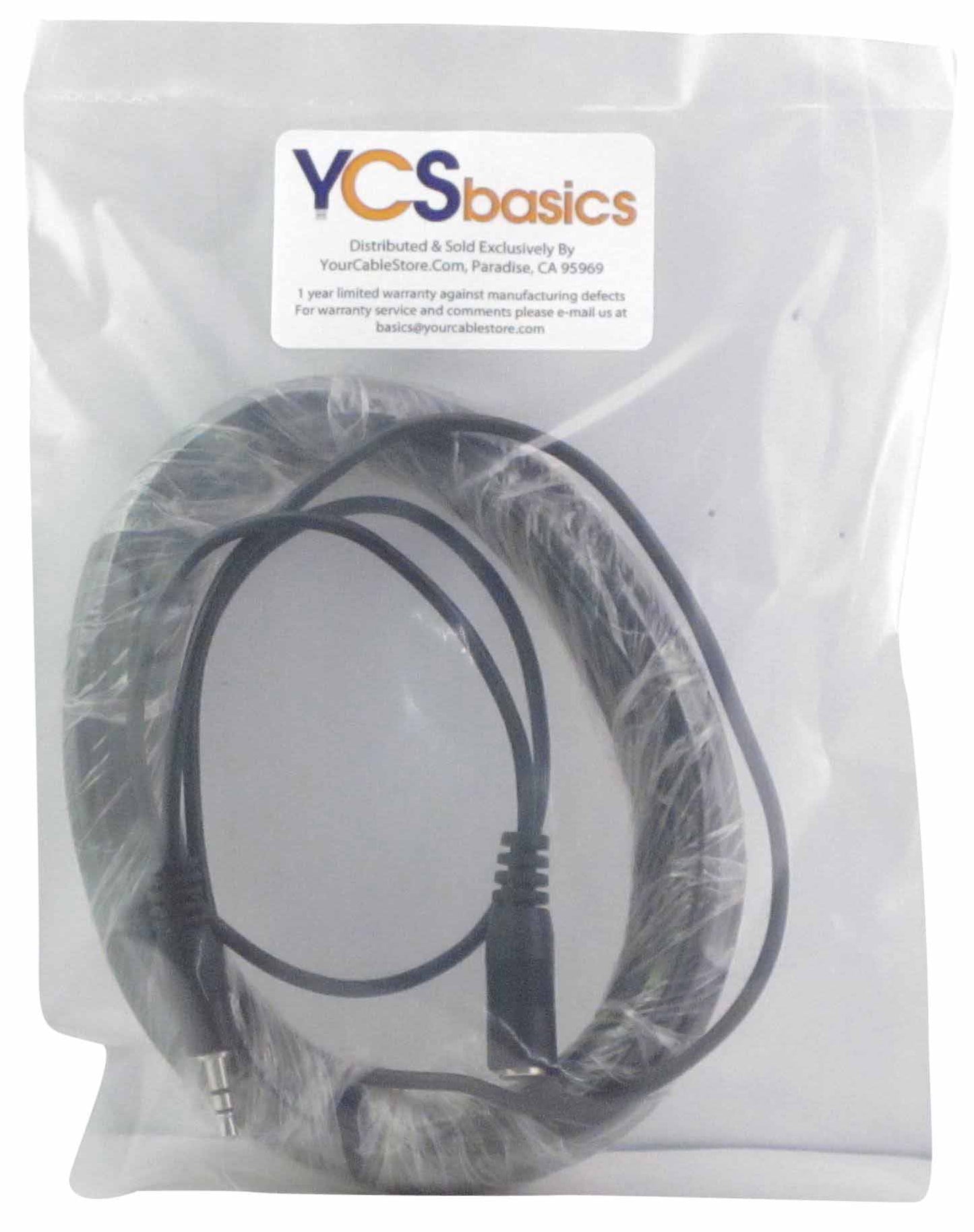 YCS Basics 25 Foot AUX Cable 3.5mm Stereo Headphone Extension Cable