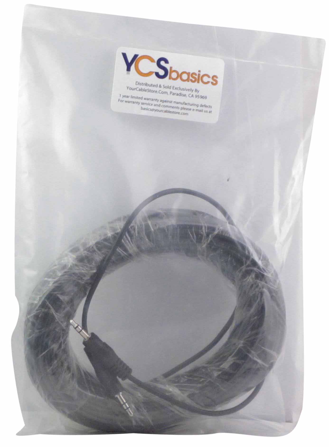 YCS Basics 75 Foot 3.5mm Stereo Male To Male Aux Patch Cable Headphone / Phone / MP3 for Your Car AUX Port, Smartphone, Tablet