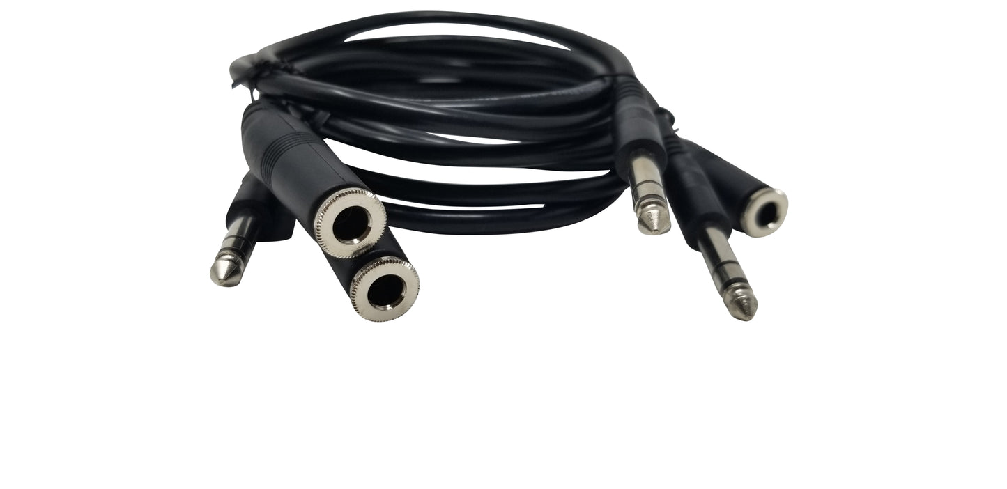 Your Cable Store 3 Pack 3 Foot 1/4 Inch Stereo Headphone Extension Cables