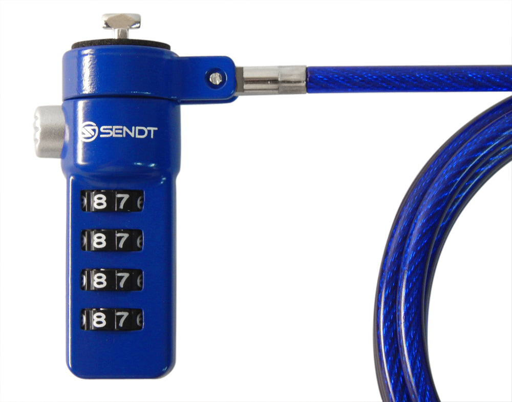 Sendt Blue Notebook / Laptop Combination Lock Security Cable