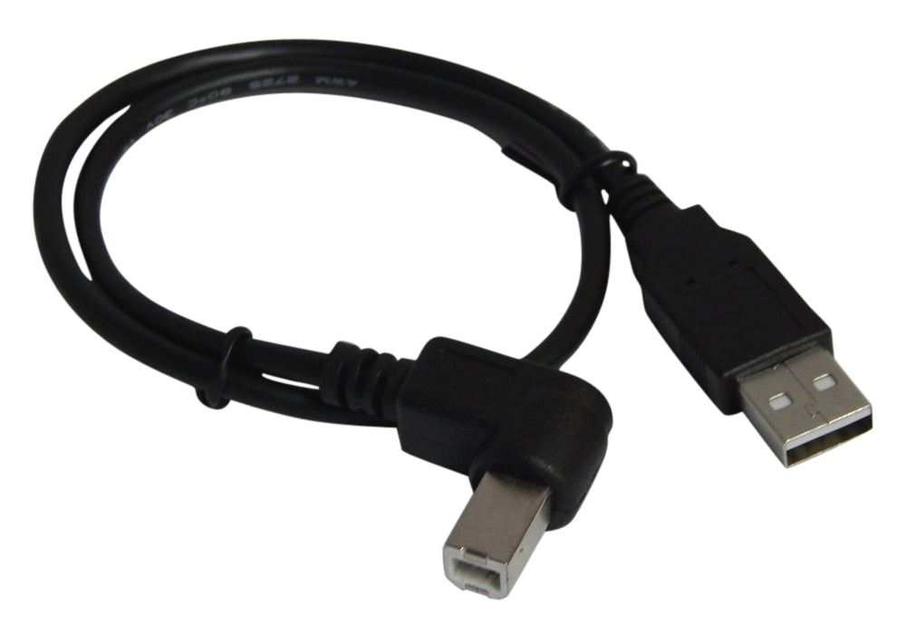 YCS Basics 18 inch USB 2.0 Right Angle Printer / Scanner Cable