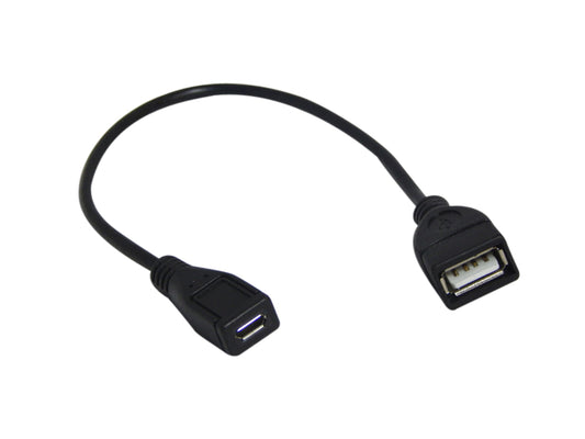 YCS Basics 9 Inch USB 2.0 A female to Micro B 5 Pin Female Extension Cable