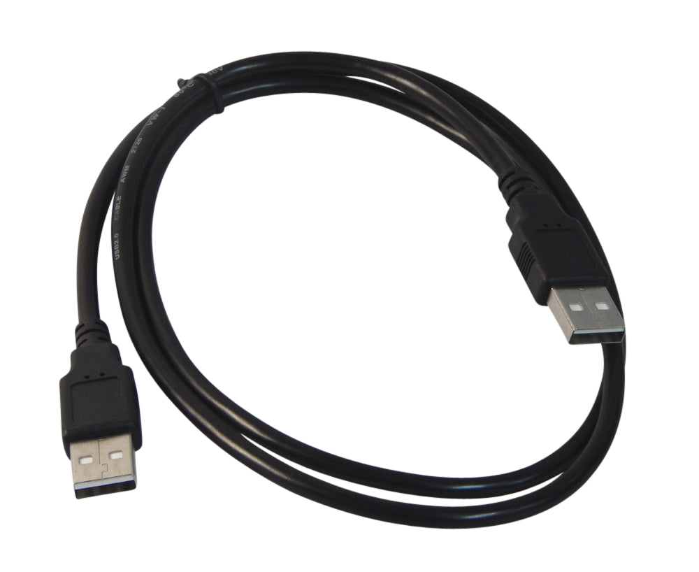 Your Cable Store 2 Pack 6 Inch Black USB 2.0 High Speed Male A to Male A Cable 0.5 Ft