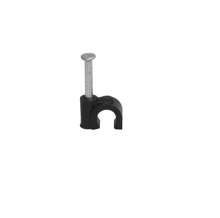 Your Cable Store 100 Pack Black Nail In Ethernet Cable Clips 6mm