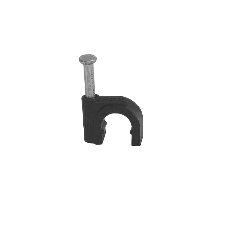 Your Cable Store 100 Pack Black RG6 Cable Clips 8mm