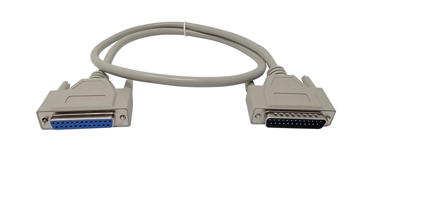 Your Cable Store 3 Foot DB25 25 Pin Serial Port Cable Male / Female RS232