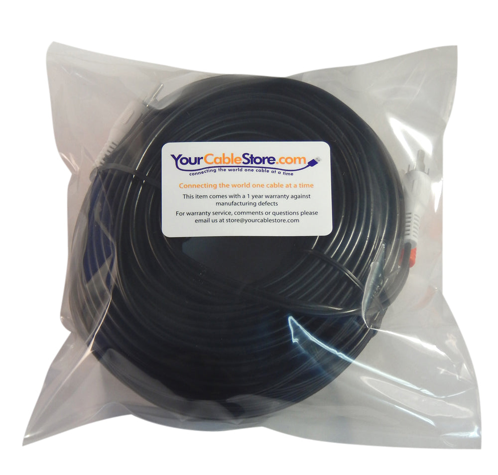 Your Cable Store 100 Foot RCA Audio Cable 2 Male To 2 Male