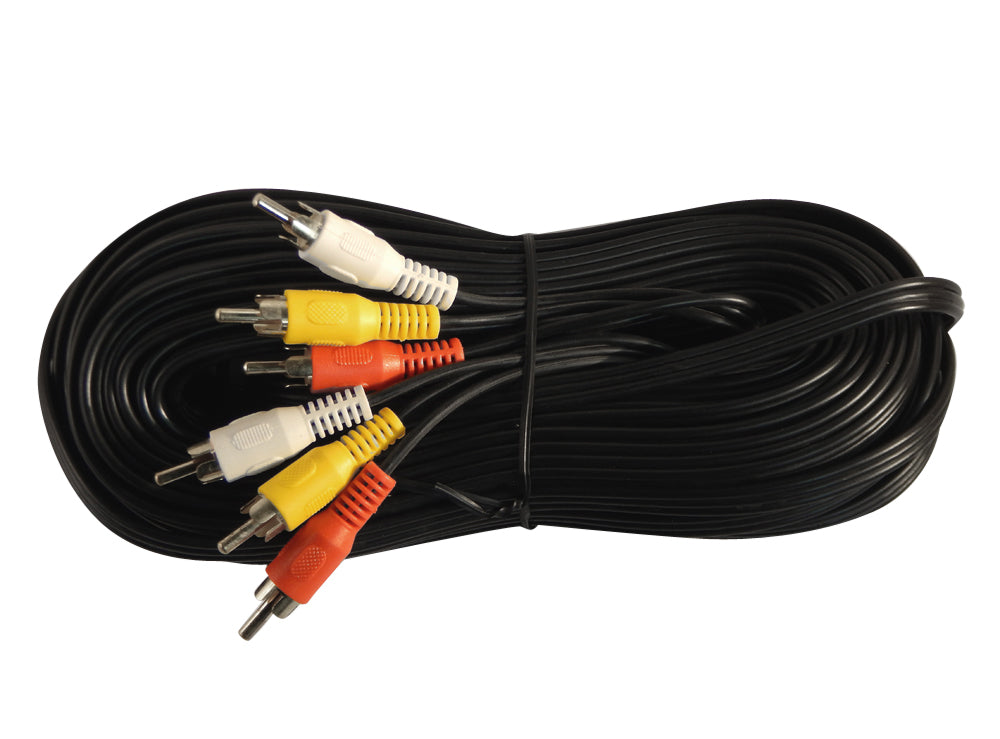 Your Cable Store 50 Foot RCA Audio / Video Cable 3 Male To 3 Male