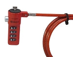 Sendt Red Notebook / Laptop Combination Lock Security Cable