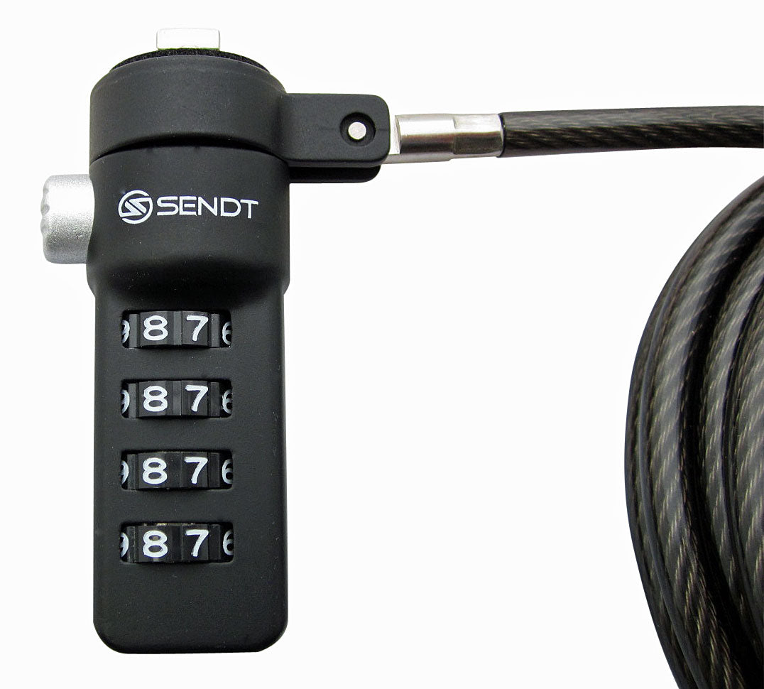 Sendt Black Notebook / Laptop Combination Lock Security Cable