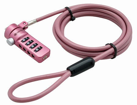 Sendt Pink Notebook / Laptop Combination Lock Security Cable