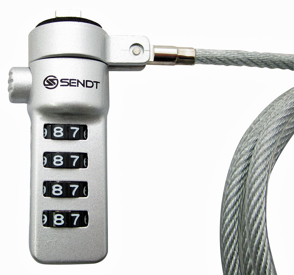 Sendt Silver Notebook / Laptop Combination Lock Security Cable