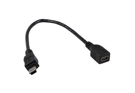 YCS Basics Black 6 Inch USB 2.0 USB Mini B Male 5 Pin to USB Mini B Female 5 Pin Cable