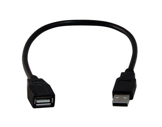 Your Cable Store Black 1 Foot USB 2.0 High Speed Extension Cable