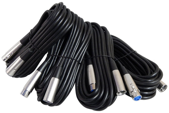 Your Cable Store XLR / Microphone Cable Kit Two 50 ft, Two 15 ft and Four 25 Foot XLR Patch Cables