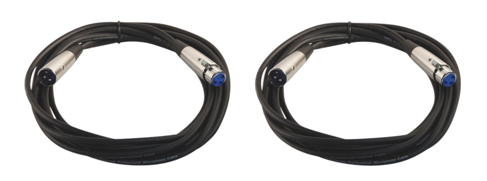 Your Cable Store XLR / Microphone Cable Kit Two 6 ft, Two 10 ft and Two 15 Foot XLR Patch Cables a